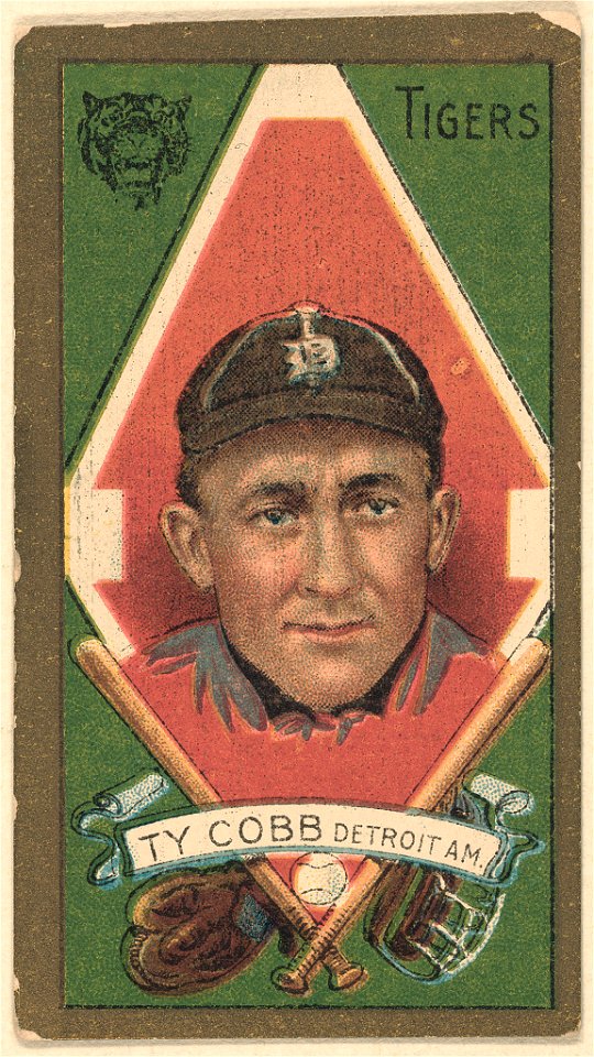Tyrus Raymond Cobb, Detroit Tigers, baseball card portrait LCCN2008677381