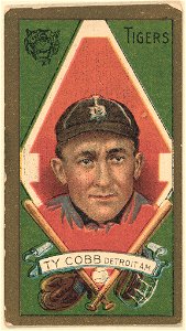 Tyrus Raymond Cobb, Detroit Tigers, baseball card portrait LCCN2008677381