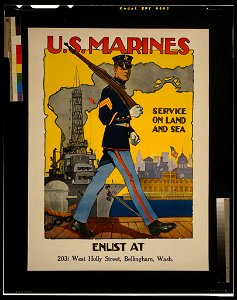 U.S. Marine Corps - Service on land and sea - Sidney H. Riesenberg. LCCN2002722435