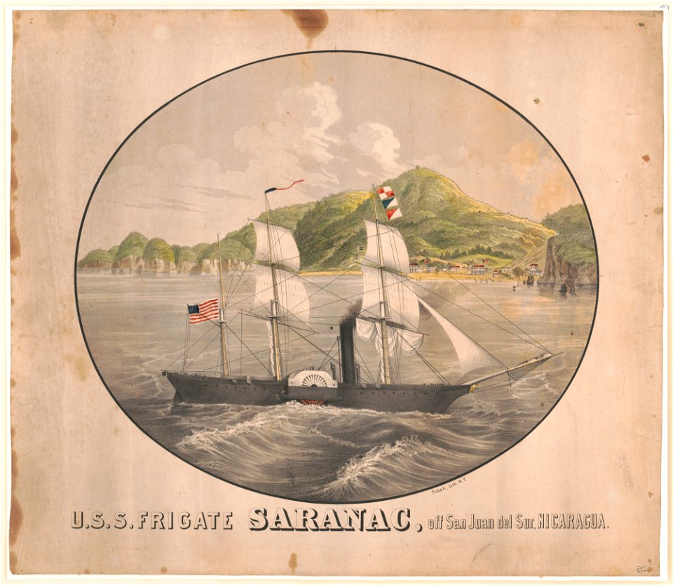 U.S.S. frigate Saranac, off San Juan Sur, Nicaragua LCCN2003677776