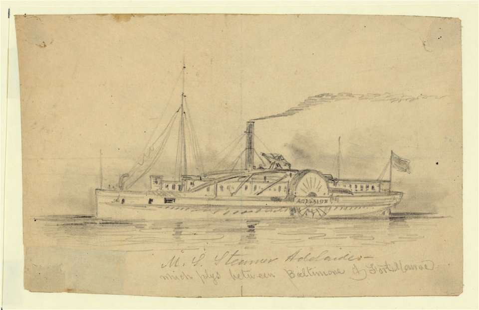 U.S. Steamer Adelaide, which plys (sic) between Baltimore & Fort Monroe LCCN2004660098