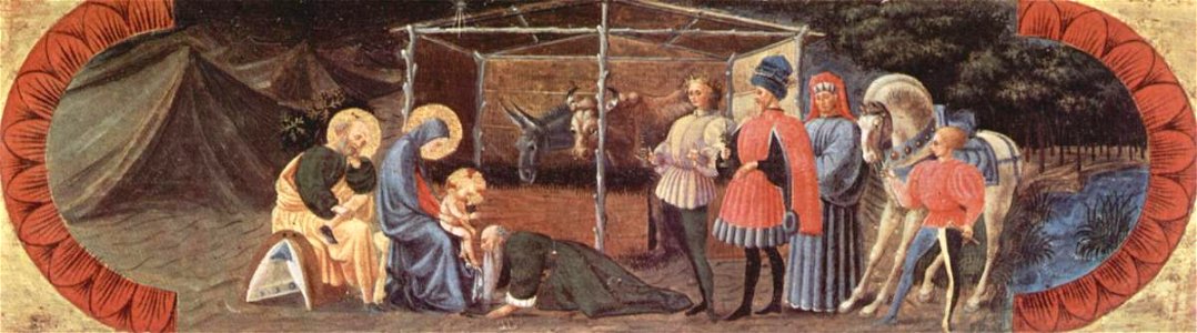 Paolo Uccello, Predella, 1435, Anbetung der Könige, Florenz