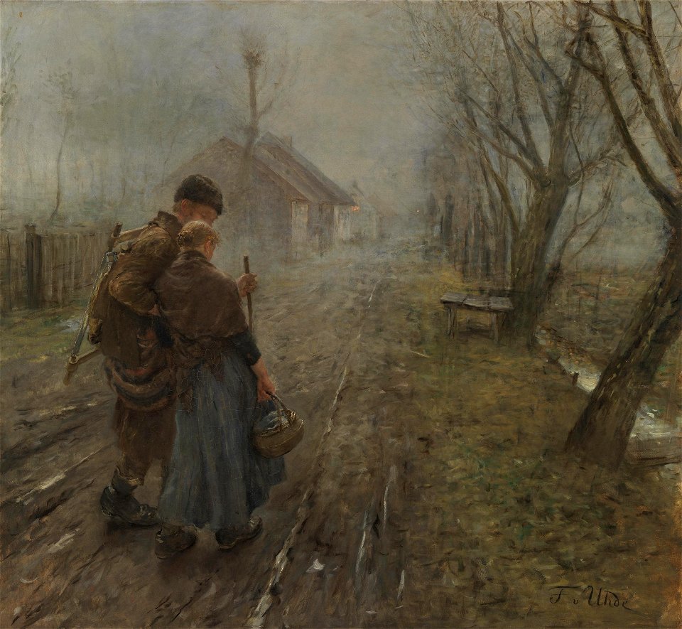 Fritz von Uhde - Ein schwerer Gang (1890)