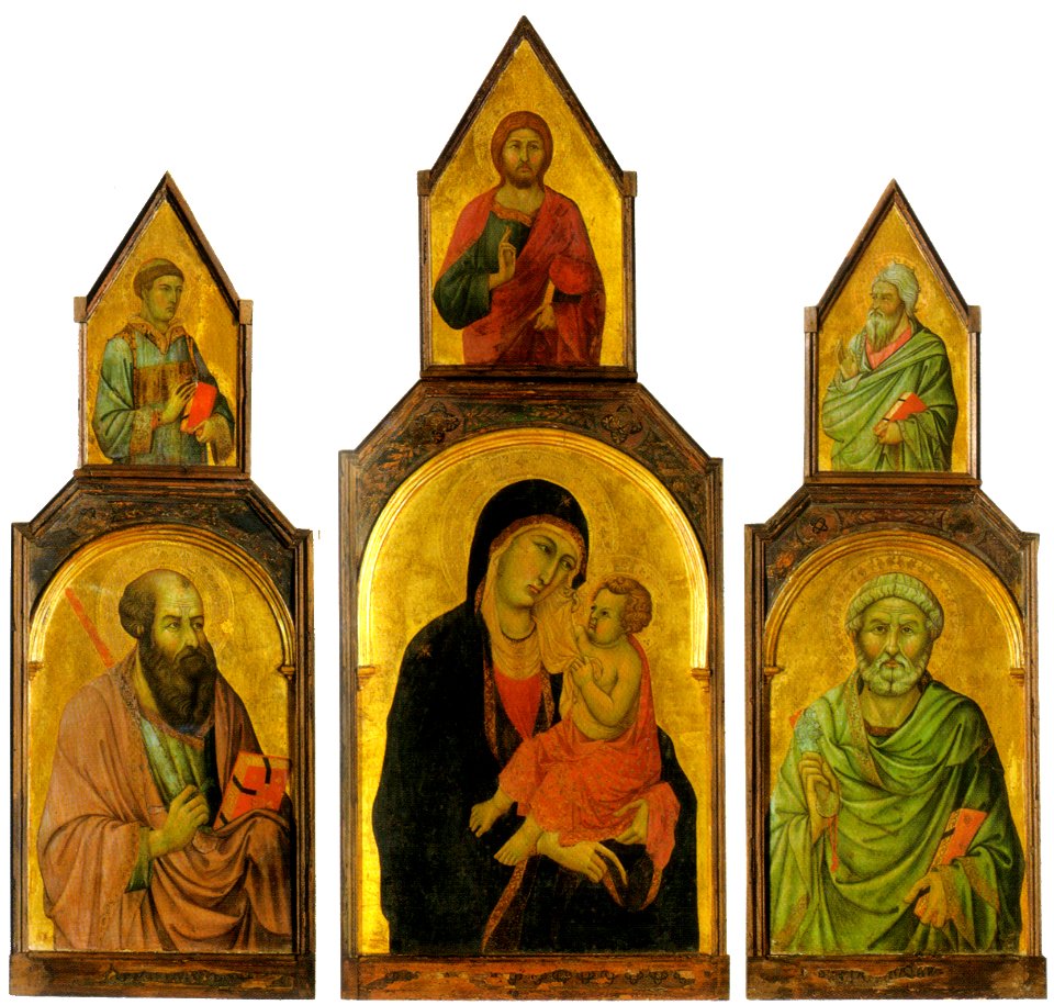 Ugolino di nerio, Trittico della Madonna col Bambino e i santi Pietro e Paolo
