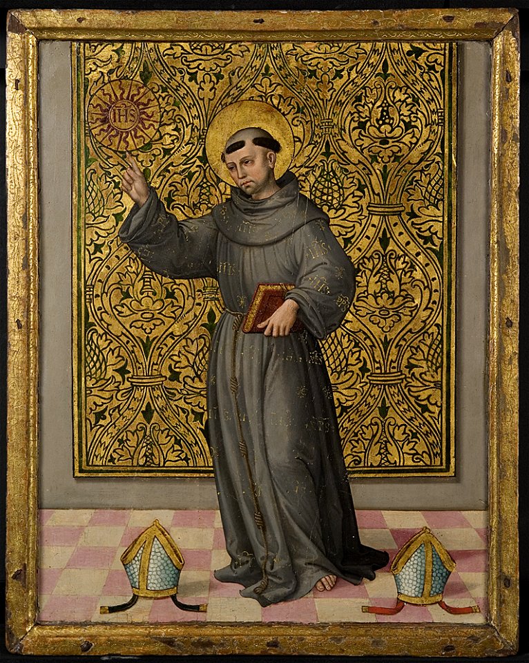 Ubekendt spansk mester - Saint Bernardino of Siena - KMS8602 - Statens Museum for Kunst