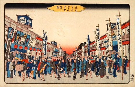 Tōto Meisho - Shibai-chō Hanei no Zu