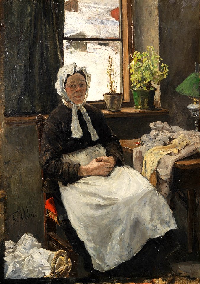 Fritz von Uhde - Die alte Näherin (1891)