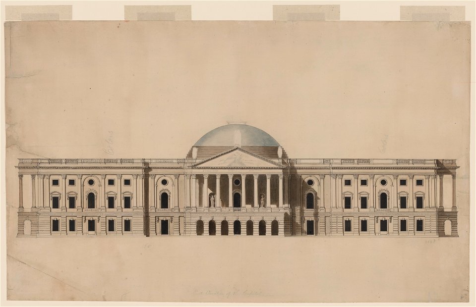U.S. Capitol, Washington, D.C. East elevation, low dome LCCN92519533