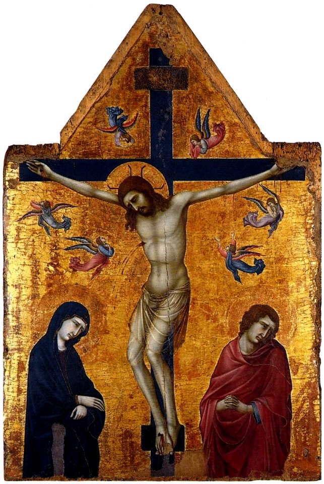 Ugolino di Nerio - Crucifixion with the Virgin and St John the Evangelist - WGA23257