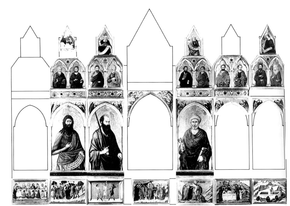 Ugolino di Nerio. Reconstruction of surviving fragments of Santa Croce Altarpiece.