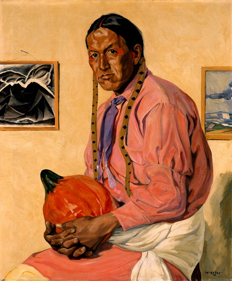 Walter Ufer - Portrait of a Man with a Pumpkin (Museum of Fine Arts, Houston)