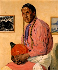 Walter Ufer - Portrait of a Man with a Pumpkin (Museum of Fine Arts, Houston)
