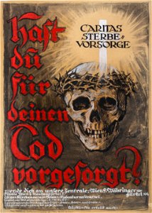 Udo Weith Plakatentwurf Caritas Sterbe-Fürsorge
