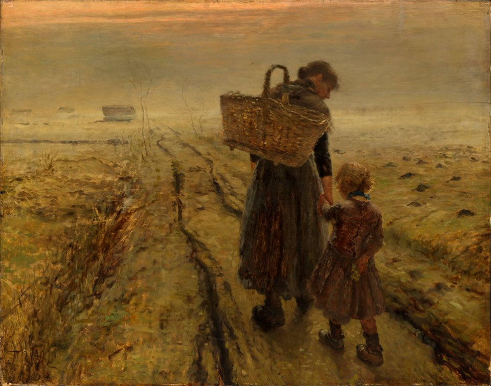 Fritz von Uhde - Auf dem Nachhauseweg (1889)