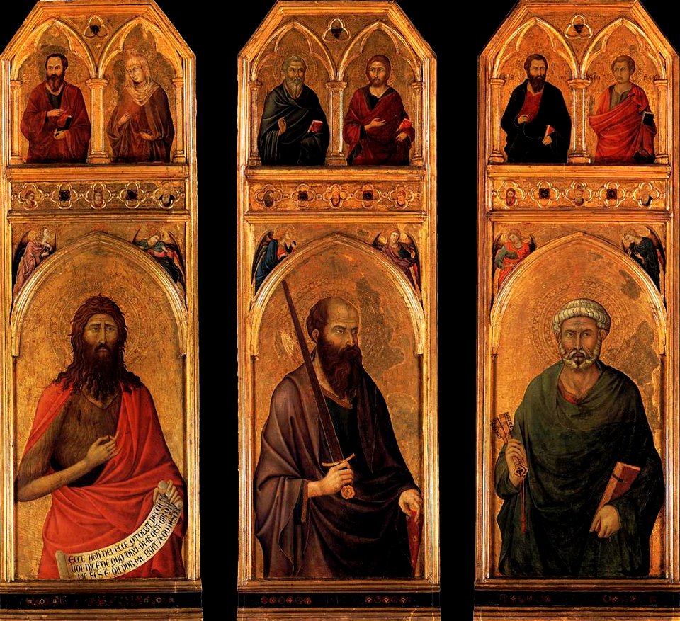 Ugolino di Nerio - Three panels from the Santa Croce Altar - WGA23254