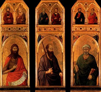 Ugolino di Nerio - Three panels from the Santa Croce Altar - WGA23254