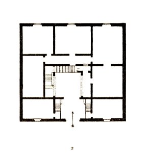 Uhde - Valencia mittelalterliches Haus 1889 Grundriss