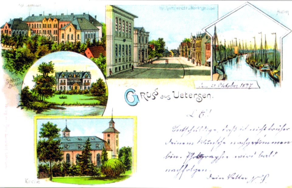 Uetersen Postkarte 1897