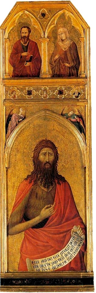 Ugolino di Nerio - panel from the Santa Croce Altar with John the Baptist - Gemaldegaleree