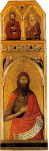 Ugolino di Nerio - panel from the Santa Croce Altar with John the Baptist - Gemaldegaleree