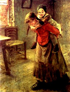 Fritz von Uhde - Die große Schwester (1883)
