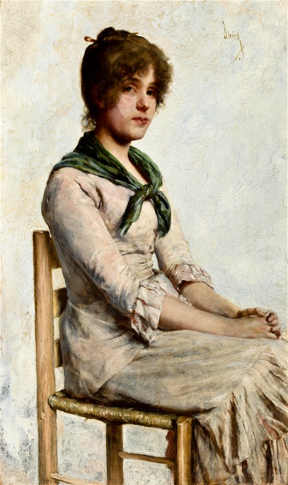 Charles Frederic Ulrich - Portrait of a young woman
