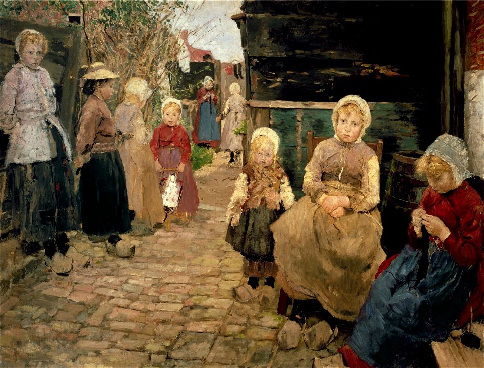 Fritz von Uhde - Fischerkinder in Zandvoort (1882)