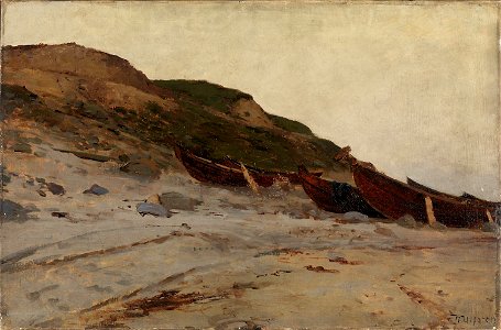 Nikolai Ulfsten - Boats on the Beach at Jæren - NG.M.01072 - National Museum of Art, Architecture and Design