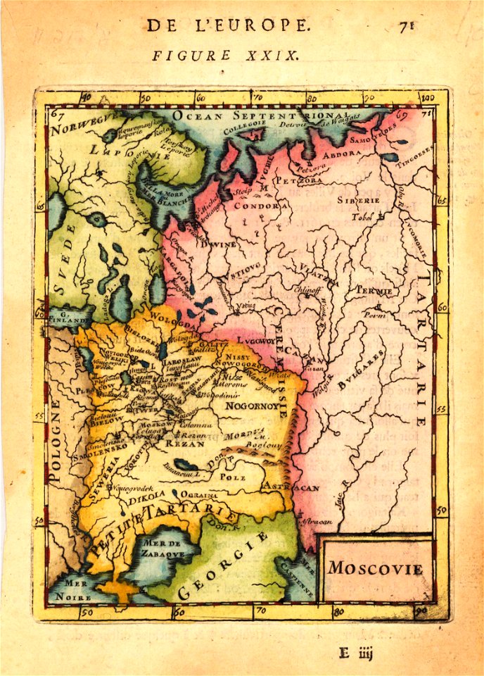 Ukraine & Moscovia. Mallet, Allain Manesson, Paris, 1683 - 2