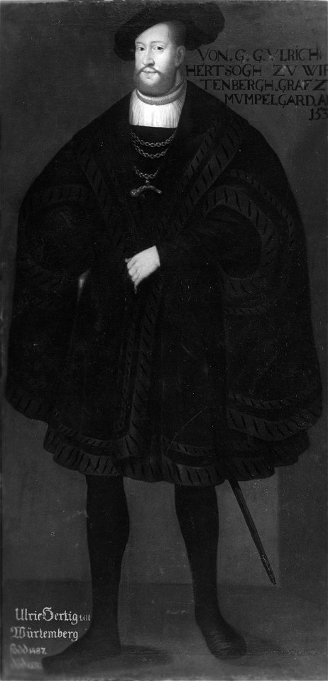 Ulrik VI, 1487-1550, hertig av Würtemberg (David Frumerie) - Nationalmuseum - 15247