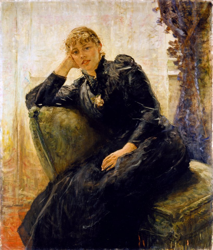 Fritz von Uhde - Porträt Therese Karl (1890)