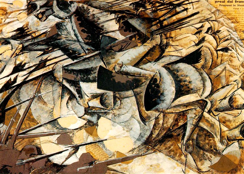 Umberto Boccioni - Charge of the Lancers