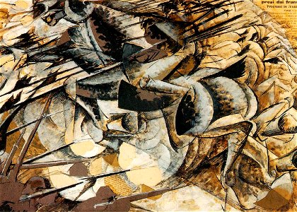 Umberto Boccioni - Charge of the Lancers
