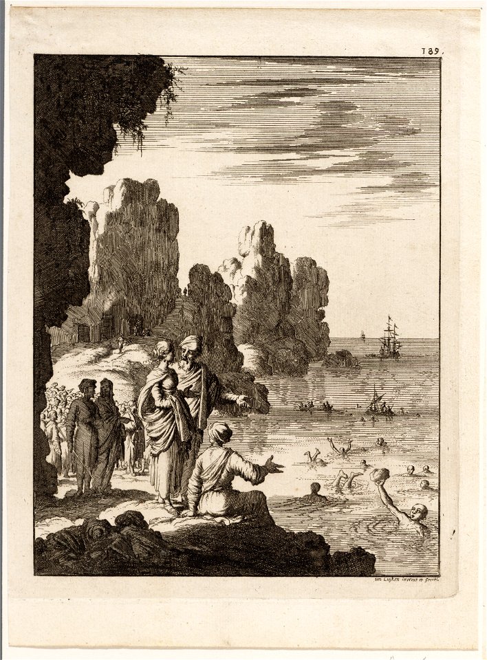 Uithuwelijking van de meisjes op Chios aan de beste zwemmer, objectnr A 19611