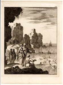 Uithuwelijking van de meisjes op Chios aan de beste zwemmer, objectnr A 19611
