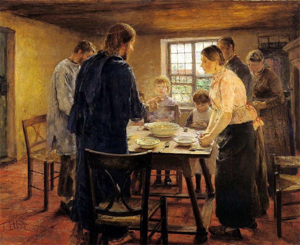 Fritz von Uhde - Christus mit den Bauern (ca.1887-88)