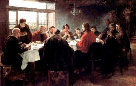 The Last Supper (1886), by Fritz von Uhde. Free illustration for personal and commercial use.