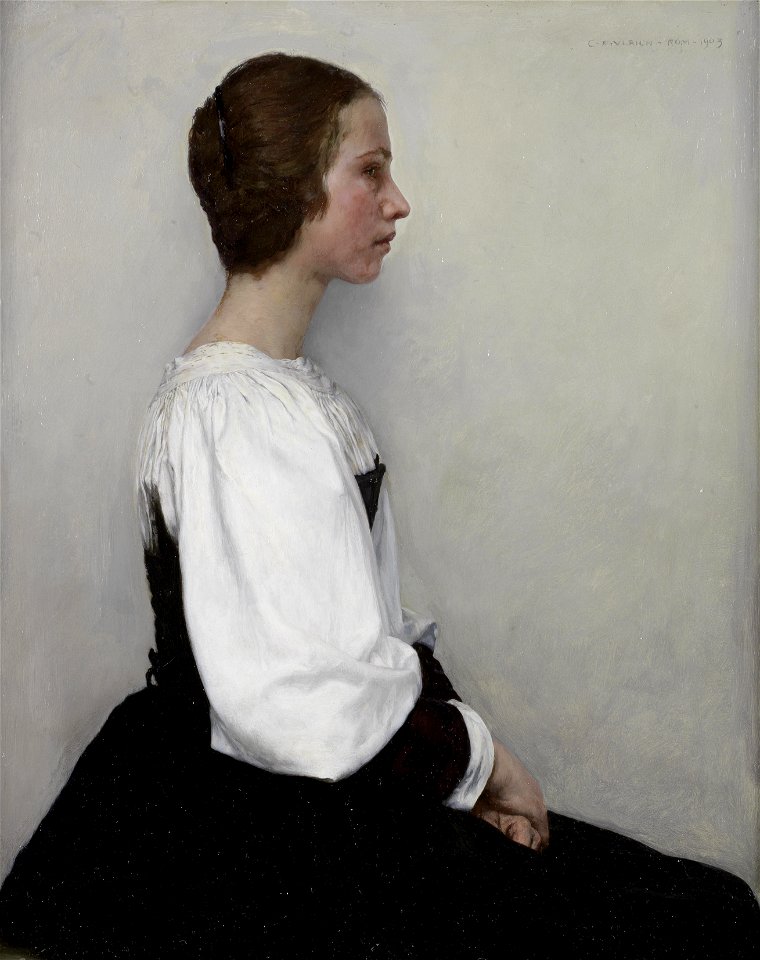 Charles Frederic Ulrich - Portrait of a young lady (1903)