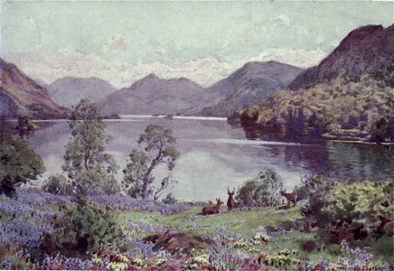 Ullswater, From Gowbarrow Park - The English Lakes - A. Heaton Cooper. Free illustration for personal and commercial use.