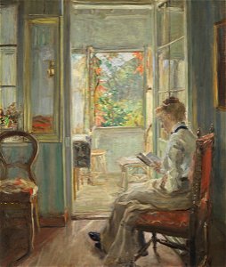 Fritz v Uhde - Lesendes Mädchen (1902)