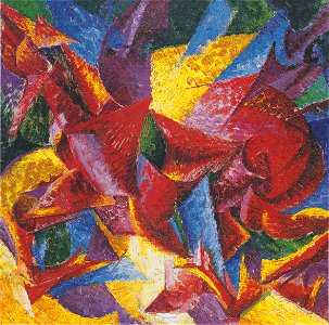 Umberto Boccioni - Plastische Formen eines Pferdes. Free illustration for personal and commercial use.