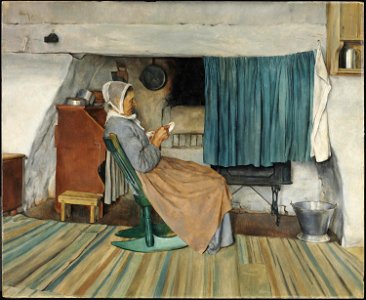 Charles Frederic Ulrich - An old fire-place (1882)