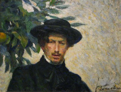 Umberto Boccioni - Self-portrait, oil on canvas, 1905, Metropolitan Museum of Art. Free illustration for personal and commercial use.
