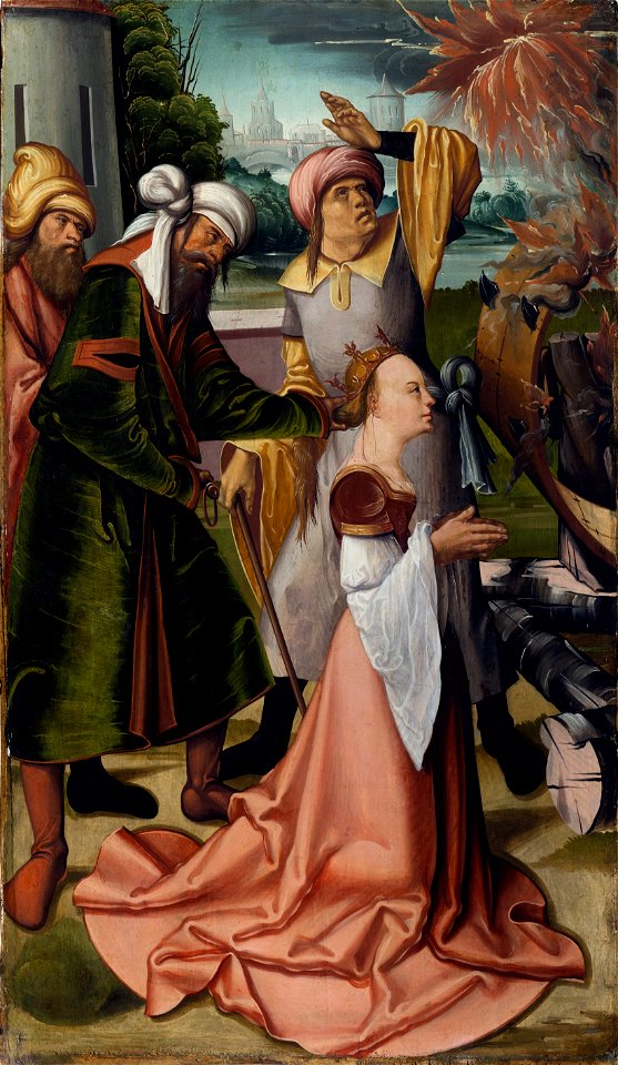 Umučení sv. Kateřiny, Mistr Litoměřického oltáře, Národní galerie v Praze, inv. č. O 12306 (2)