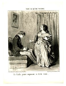 Un Othello Parisien soupçonnant sa chaste moitié (A Parisian Othello suspecting his chaste wife) (BM 1918,0511.229)