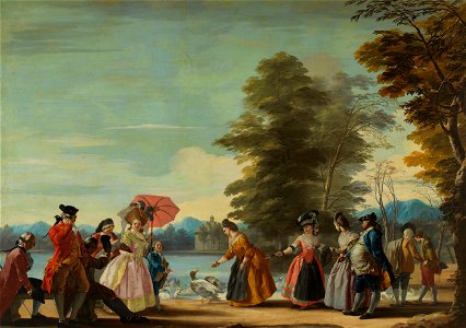 Un paseo a la orilla del Estanque del Retiro, de José del Castillo