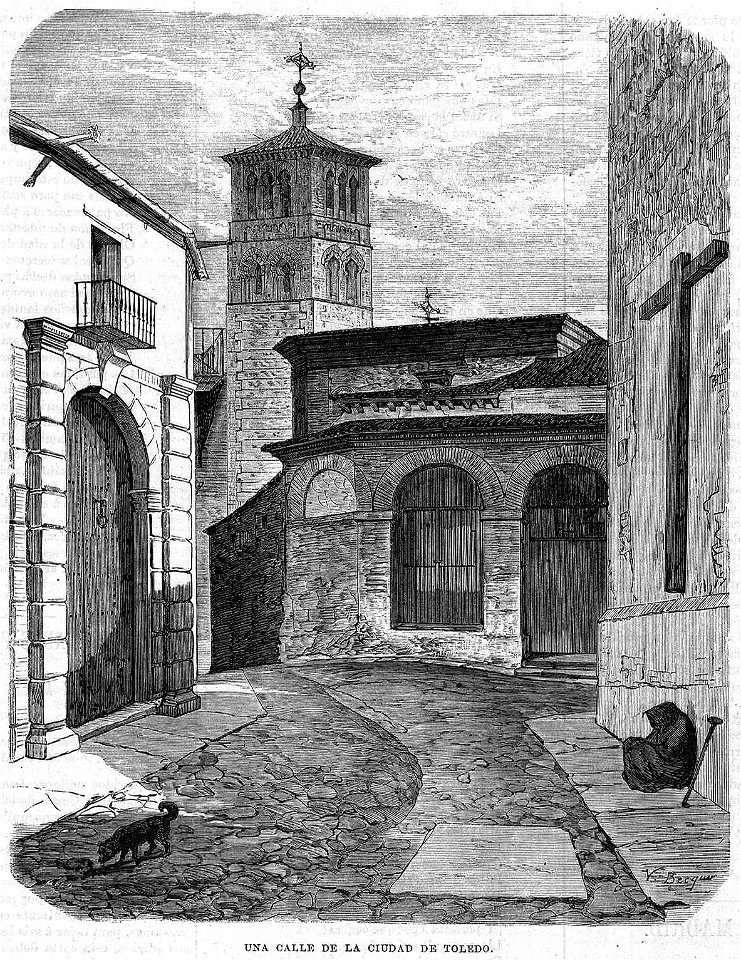 Una calle de la ciudad de Toledo, de Valeriano Domínguez Bécquer