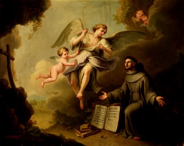 Un ángel confortando a San Francisco, de Manuel de la Cruz (Museo del Prado)