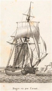 Un dogre (navire de pêche) vu par l'avant