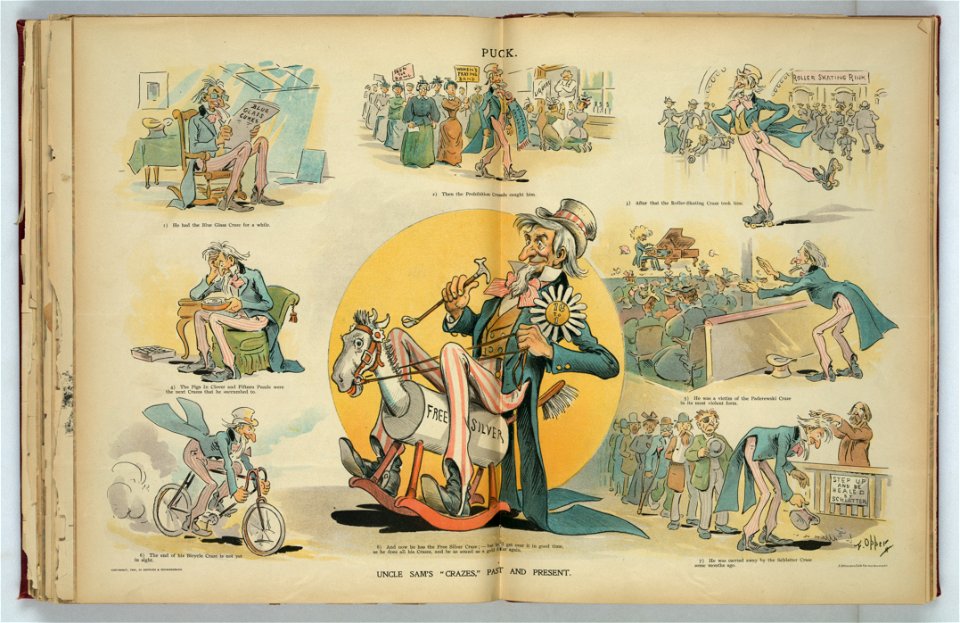 Uncle Sam's crazes past and present - F. Opper. LCCN2012648548